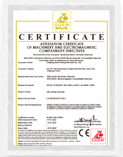 DAI'S innovative patents and international certifications for die cutting technology excellence